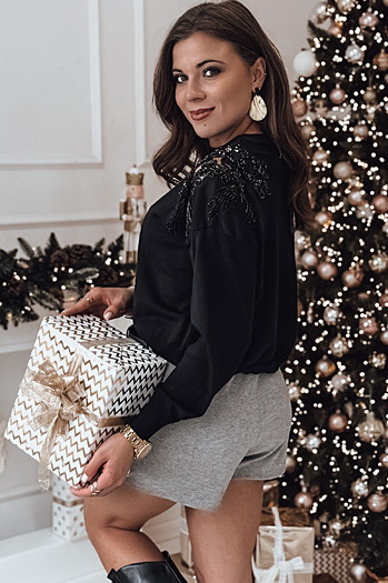 Damen Einheitsgröße Pullover ORELIS schwarz Dstreet MY2371