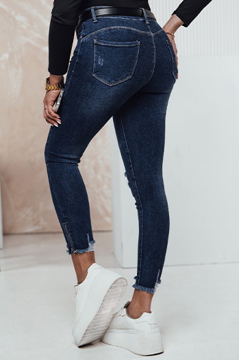 Damen Denim-Hose ZIPDETAIL push up blau Dstreet UY2306