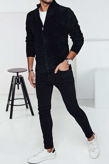 Herren Pullover ohne Knöpfe schwarz Dstreet WX2232