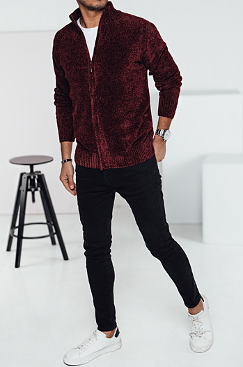 Herren Pullover ohne Knöpfe burgundy Dstreet WX2233