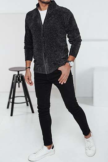 Herren Pullover ohne Knöpfe dunkelgrau Dstreet WX2234