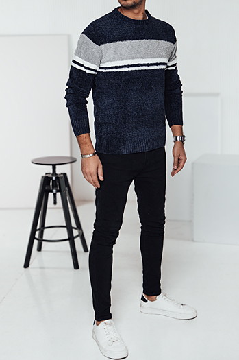 Marineblauer Herren-Pullover Dstreet WX2244