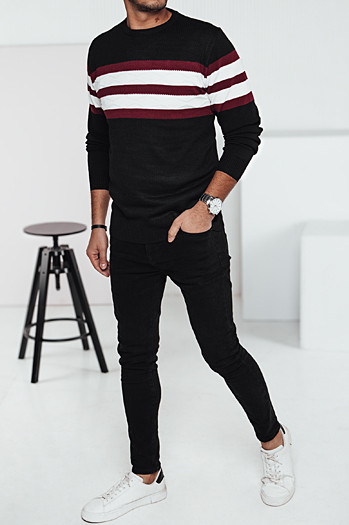 Schwarzer Herren-Pullover Dstreet WX2247