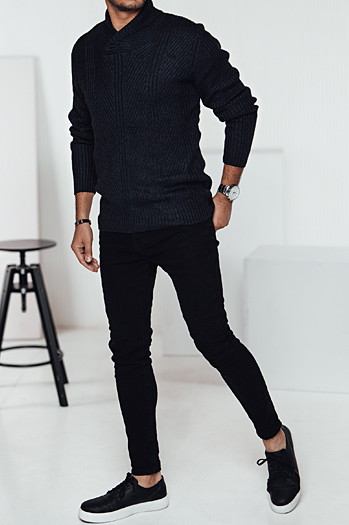 Marineblauer Herren-Pullover Dstreet WX2257