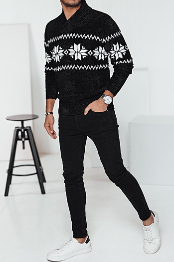 Schwarzer Pullover für Männer Dstreet WX2268