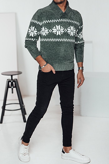 Grüner Herren-Pullover Dstreet WX2270
