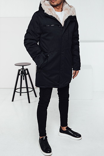 Herren Winter Parka Jacke mit Kapuze navy blau Dstreet TX4967
