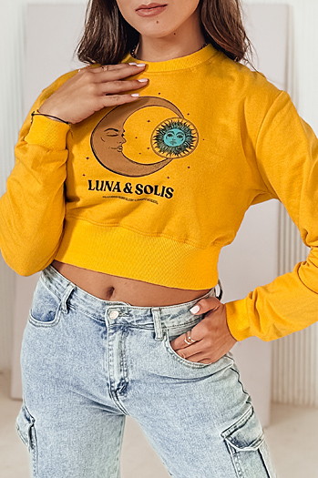 LUNA Damen Crop Top gelb Dstreet BY1345
