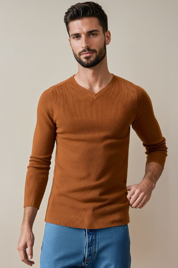 Herren Pullover Kamel Dstreet WX2290