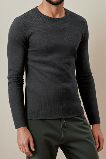 Anthrazitfarbener Pullover für Männer WX2293