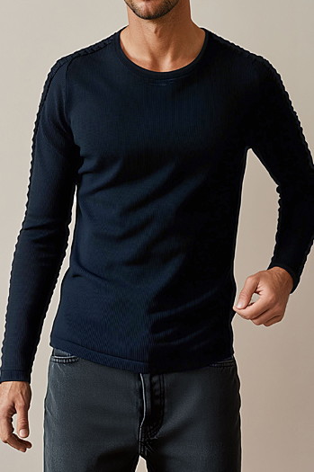 Marineblauer Pullover für Männer WX2297