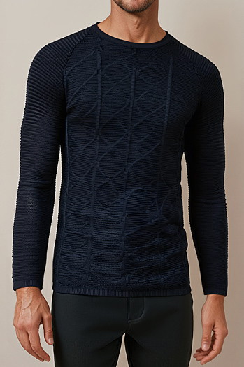 Marineblauer Pullover für Männer WX2300