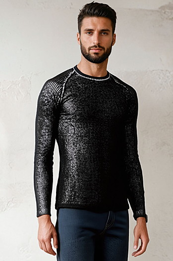 Herren Pullover schwarz WX2311