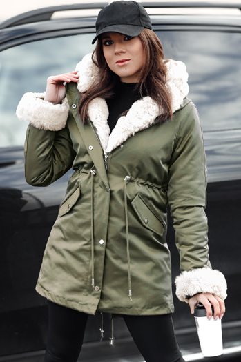 Damen Winter Parka Jacke ARCTIC grün Dstreet TY4782
