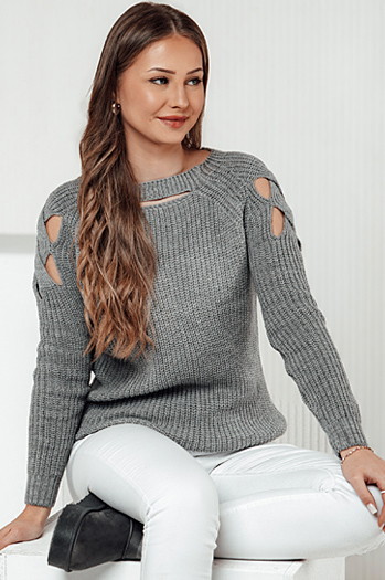 Damen SLITARIA Pullover hellgrau Dstreet MY2394