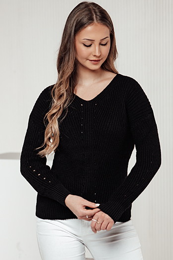 Damen Pullover MONAVIA schwarz Dstreet MY2399