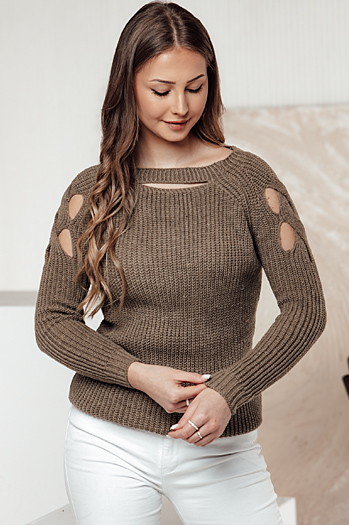 Damen-Pullover SLITARIA beige Dstreet MY2402