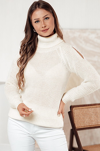 GOLFIVA Damen Pullover ecru Dstreet MY2406