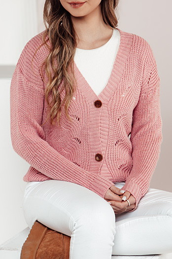 Damen KNITVIA rosa Stretch-Pullover Dstreet MY2410