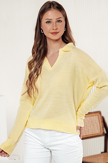 Damen Pullover in Einheitsgröße VISTILLA lemon Dstreet MY2415