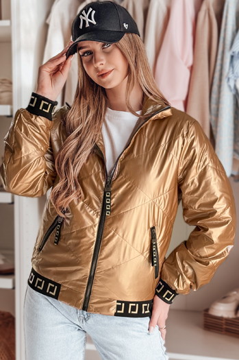 Gesteppte Damen-Bomberjacke GLAMCIX beige Dstreet TY4784