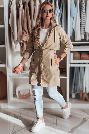 Damen-Parka-Übergangsjacke NEWMOON khaki Dstreet TY4786