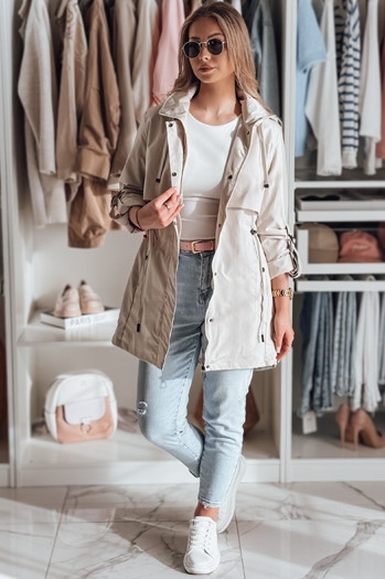 Damen Übergangs-Parka-Jacke STYLINA weiß Dstreet TY4787