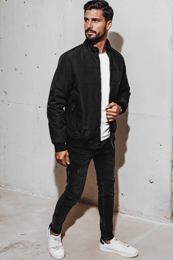 Herren Übergangsjacke schwarz Dstreet TX5005