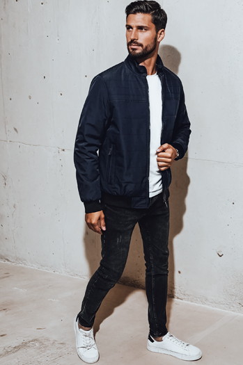 Herren Übergangsjacke navy blau Dstreet TX5006