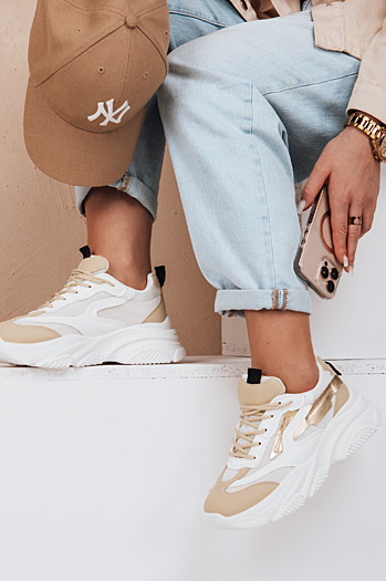 Damen STEPLIFT Sport Turnschuhe gold Dstreet ZY0609