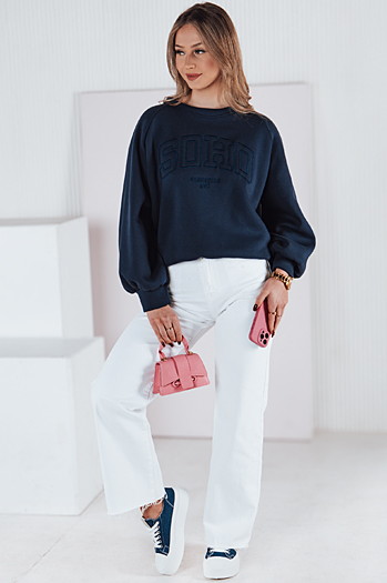 Damen Sweatshirt in Einheitsgröße COSYONE navy blau Dstreet BY1350