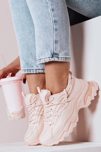 Damen Turnschuhe auf eine dickere Sohle SOFTLACE rosa Dstreet ZY0656