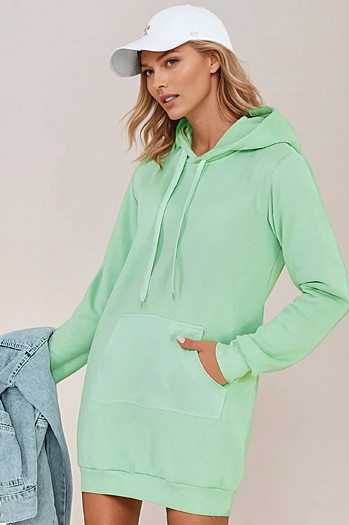 Langer Damen-Kapuzenpullover in Übergröße TIMMY mint Dstreet EY2561
