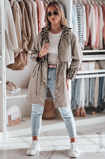 Damen-Übergangsparka PANTER Jacke beige Dstreet TY4801