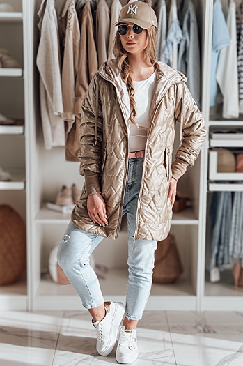 Gesteppte Damen-Übergangsjacke LIVIANA camel Dstreet TY4810
