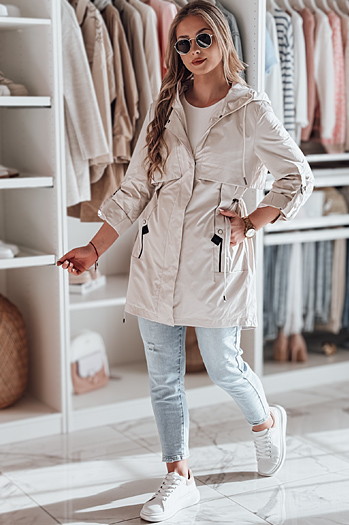 MODOVIA Damen-Parka-Übergangsjacke weiß Dstreet TY4814