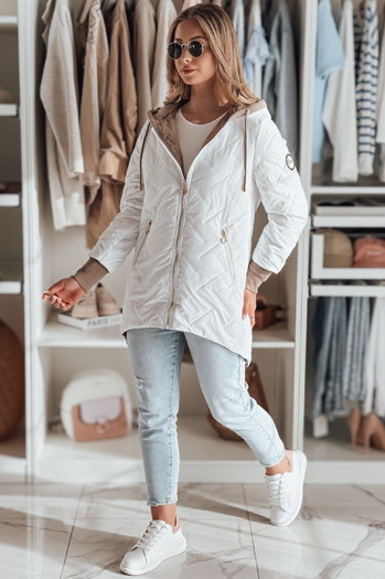 Damen Übergangsjacke mit Kapuze LUMERA weiß Dstreet TY4820