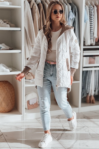 Damen Übergangs-Steppjacke ROSSANA weiß Dstreet TY4833