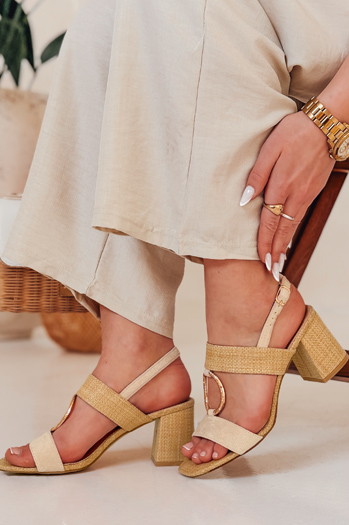 Damen Stiletto Sandalen ROMELLA beige Dstreet ZY0753