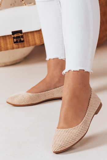 Damen Ballerinas mit flachem Absatz GLAMINO weiß Dstreet ZY0764