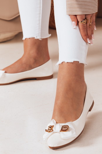 Damen TEDBOW flache Ballerinas mit Absätzen weiß Dstreet ZY0768