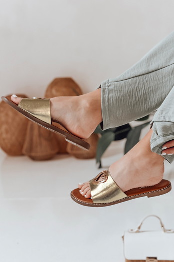 Damen Herz Flip-Flops LOVEMISS gold Dstreet ZY0769