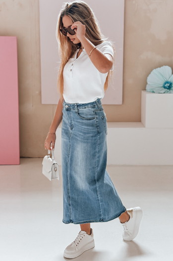 Denim Maxirock MAXI LONG blau Dstreet CY0478