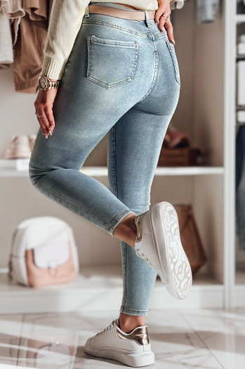 Damen Denim Skinny Hose mit Verzierung LUMITTA blau Dstreet UY2429
