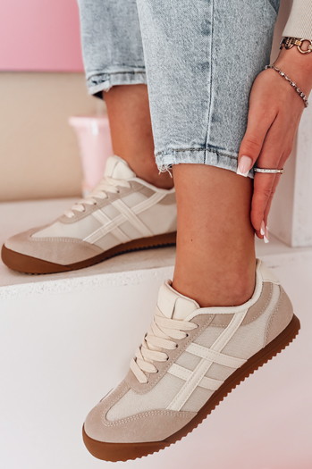 Damen sportliche Turnschuhe RUNLUX beige Dstreet ZY0787