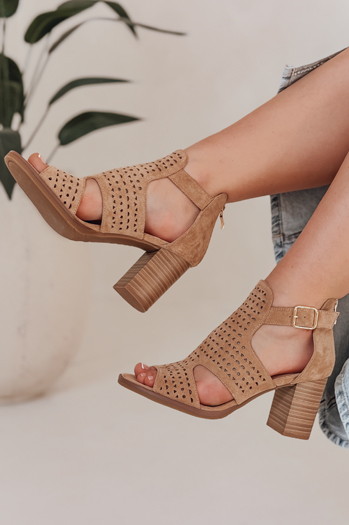 Damen Stiletto Sandalen AMIRIA beige Dstreet ZY0804