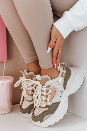 CELESTIC Damen Plateau Turnschuhe grün Dstreet ZY0816