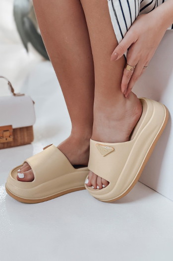 Damen Plateau-Flip-Flops SUN STEPS khaki Dstreet ZY0847