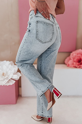 Damen Jeanshose mit weitem Bein DIAMONTI blau Dstreet UY2475