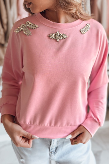 Damen Einheitsgröße Langarm Bluse CRYSTALIA rosa Dstreet RY2768
